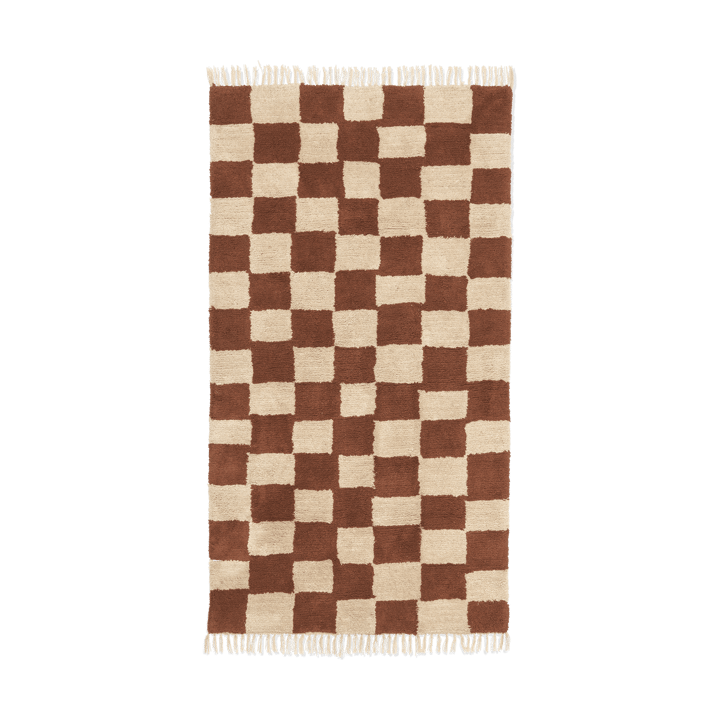 Mara cotton rug 90x150 cm - Rust-Warm Sand - Ferm LIVING