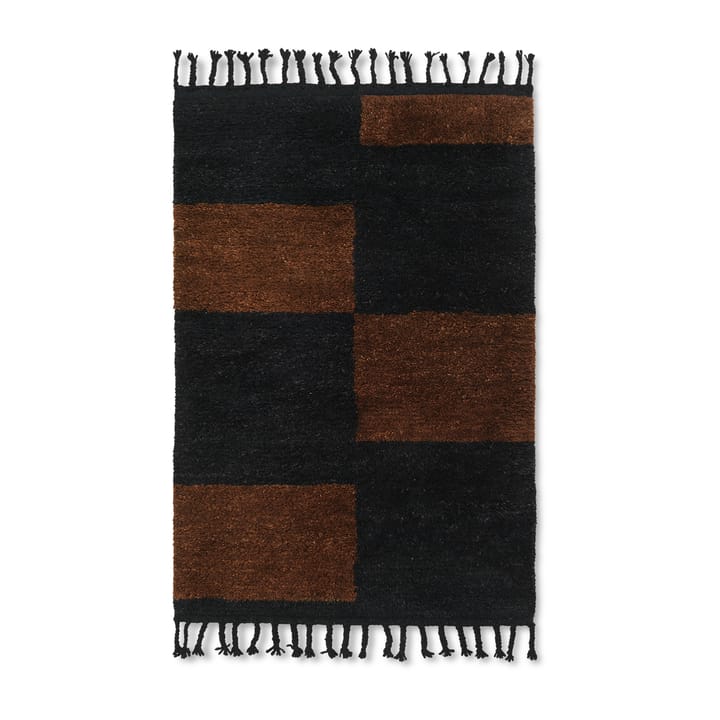 Mara hand knotted rug  80x120 cm - Black-chocolate - Ferm LIVING