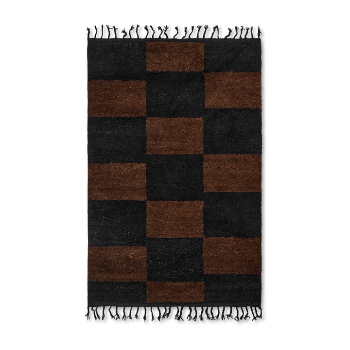 Mara handknotted rug  120x180 cm - Black-chocolate - Ferm Living