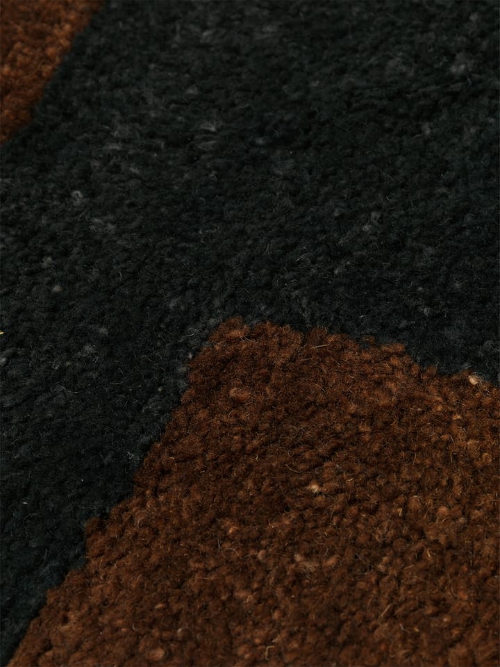 Mara handknotted rug 120x180 cm, Black-chocolate Ferm Living