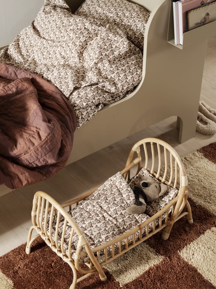 Mara handknotted rug  120x180 cm - Dark Brick-off-white - ferm LIVING