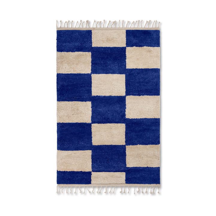 Mara rug - Bright blue/off white. l. 120x180 cm - Ferm LIVING