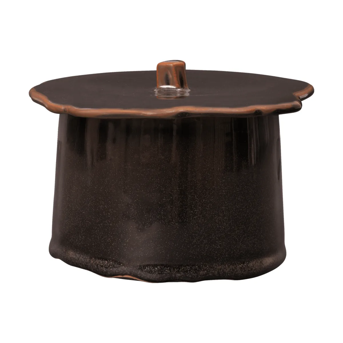 Marnen jar with lid, Carob brown, Ø11x9 cm Ferm Living