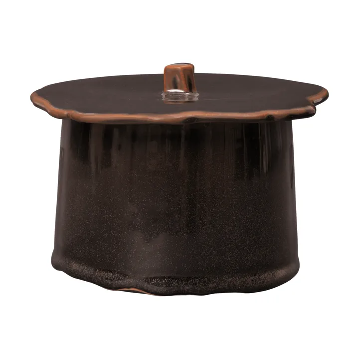Marnen jar with lid - Carob brown, Ø11x9 cm - Ferm Living