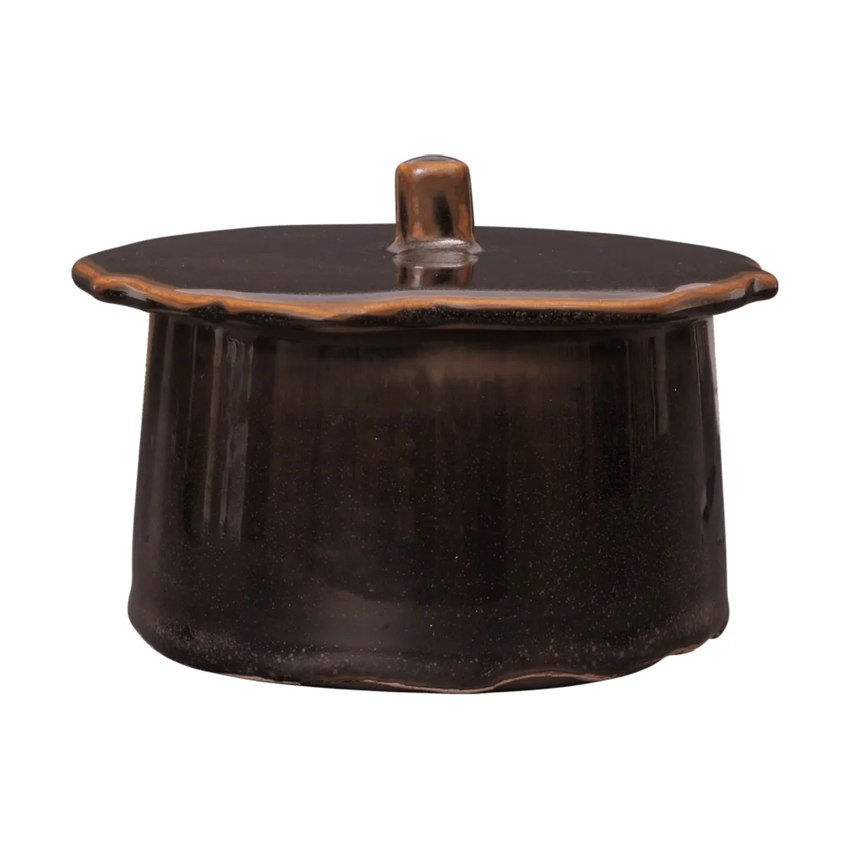 Marnen jar with lid, Carob brown, Ø13x7 cm Ferm Living