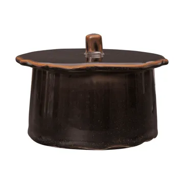 Marnen jar with lid - Carob brown, Ø13x7 cm - Ferm Living