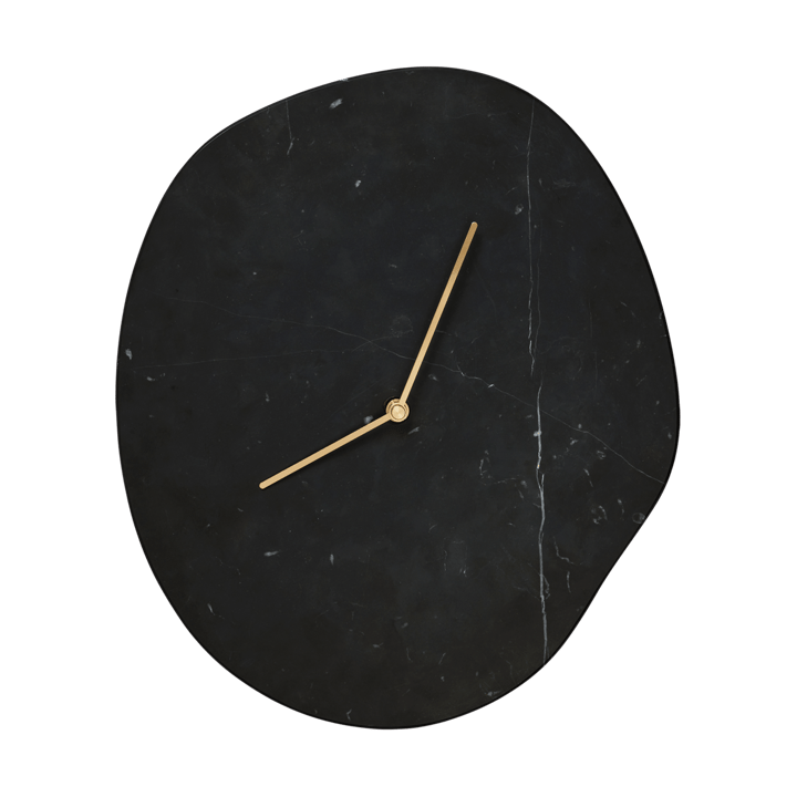 Melt wall clock 28x33 cm - Black marble - Ferm Living