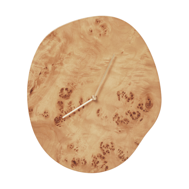 Melt wall clock 28x33 cm - Natural burl - Ferm Living