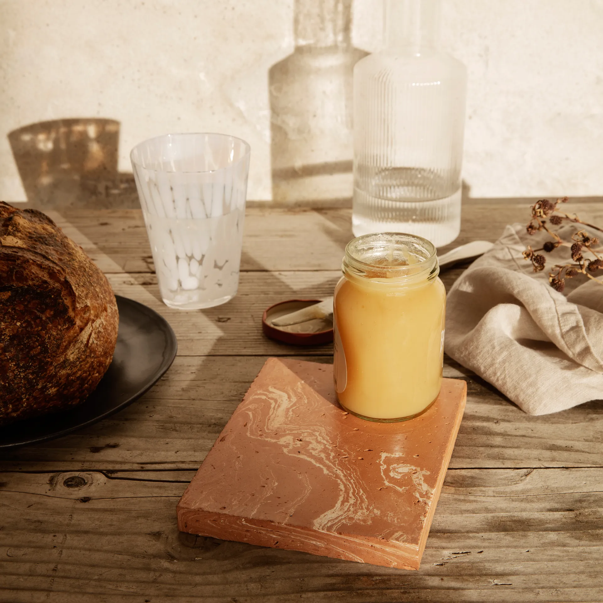 Merge coaster ceramic, terracotta Ferm Living