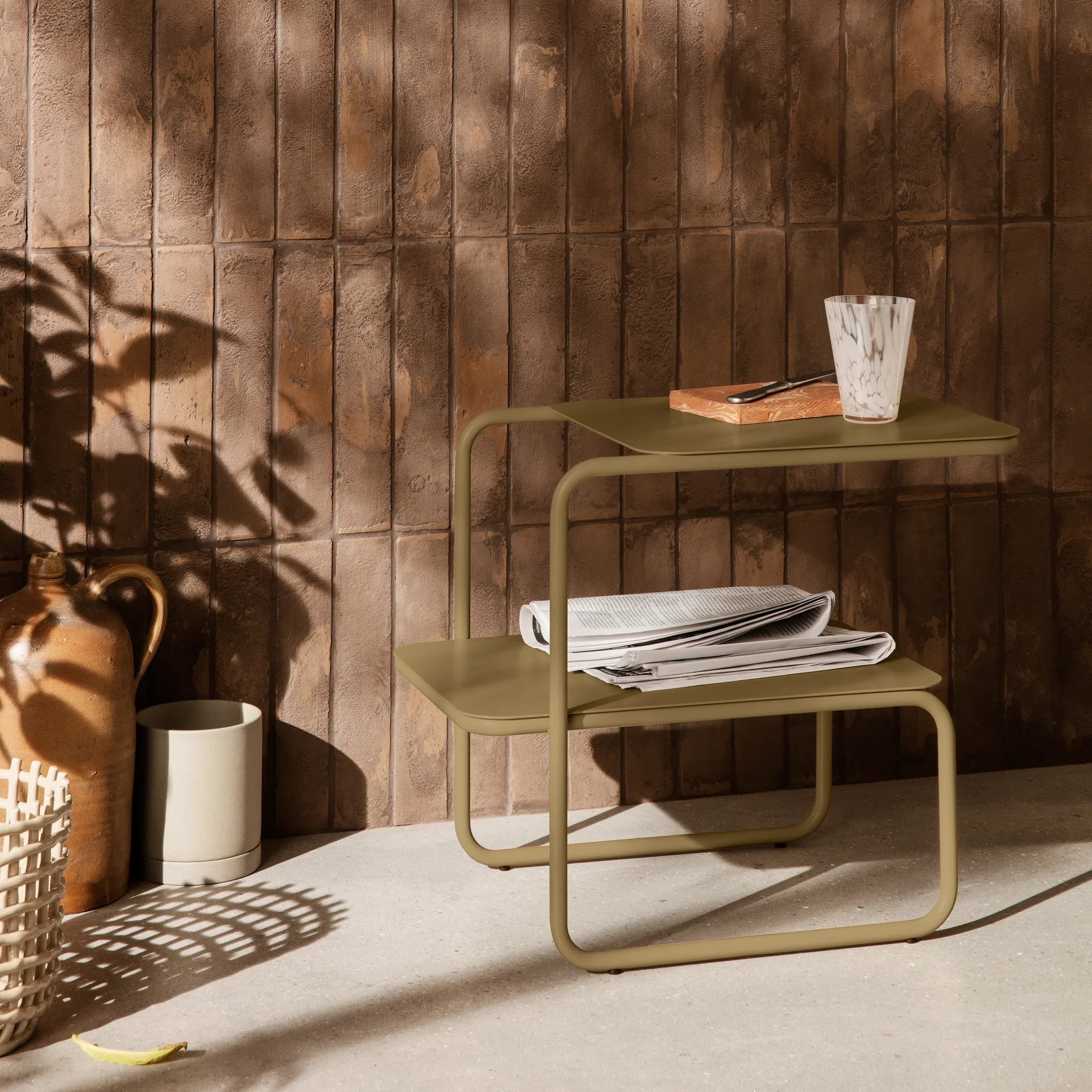 Merge coaster ceramic, terracotta Ferm Living