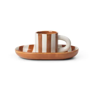 Milu children's dinnerware 2 pieces - Terracotta - Ferm Living