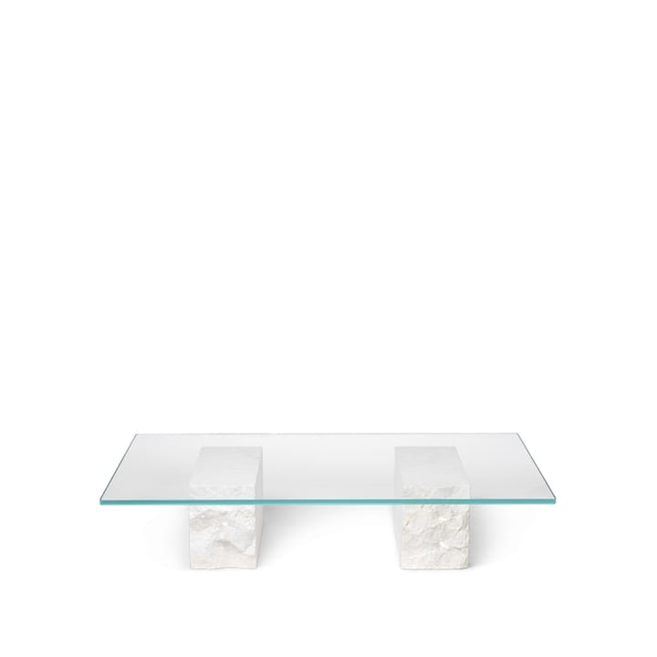 Mineral coffee table - Glass, marble base - ferm LIVING