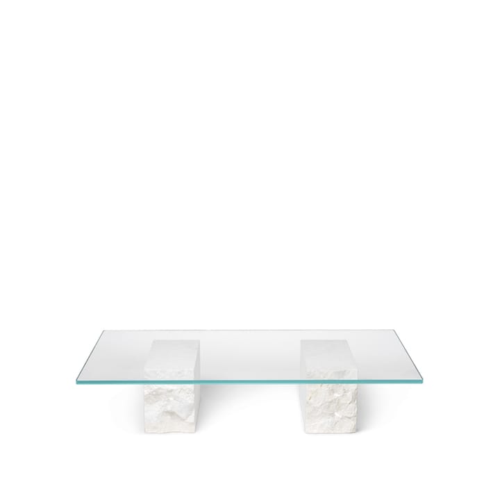 Mineral coffee table - Glass, marble base - Ferm LIVING