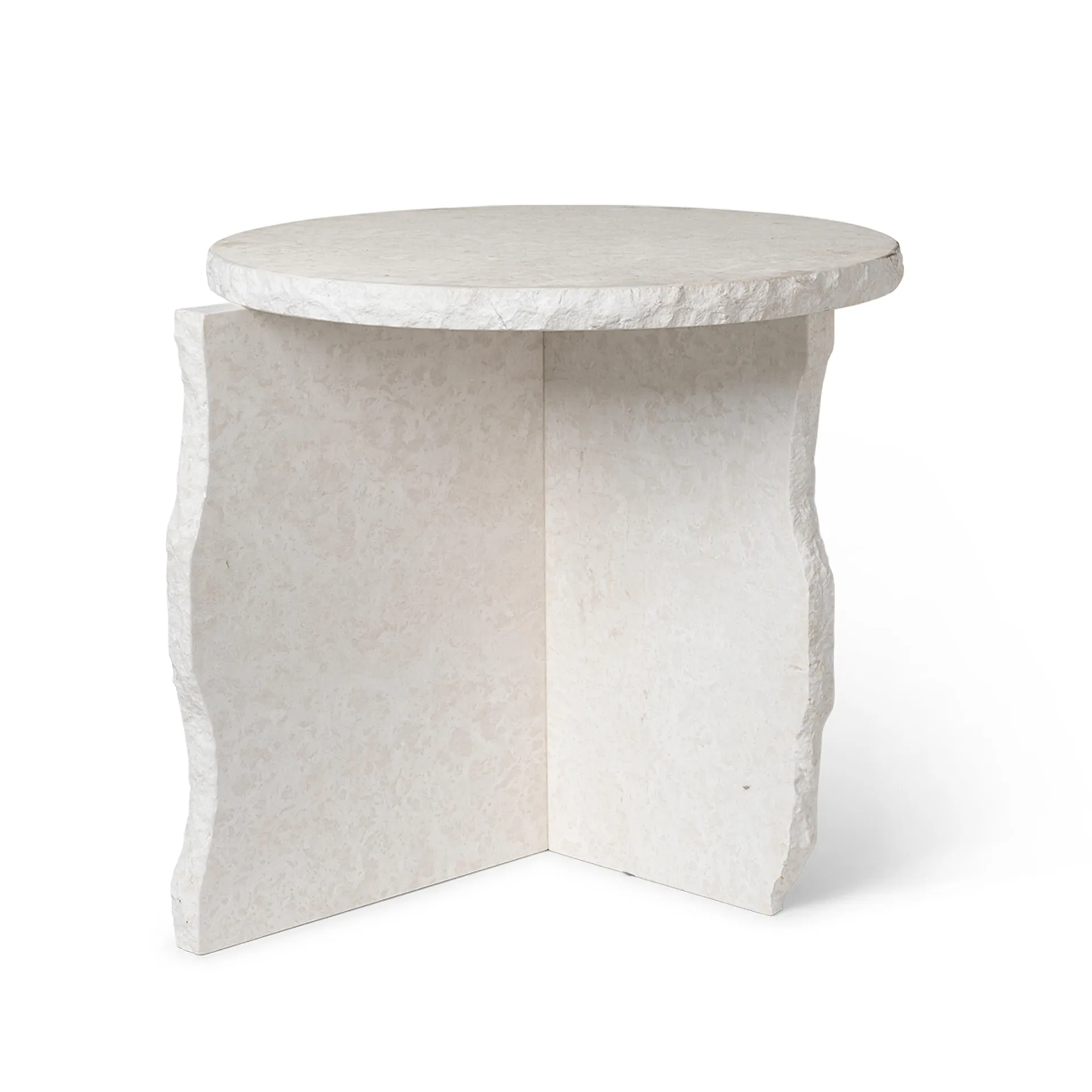 Mineral Sculptural table Ø52 cm, Bianco Curia Ferm Living