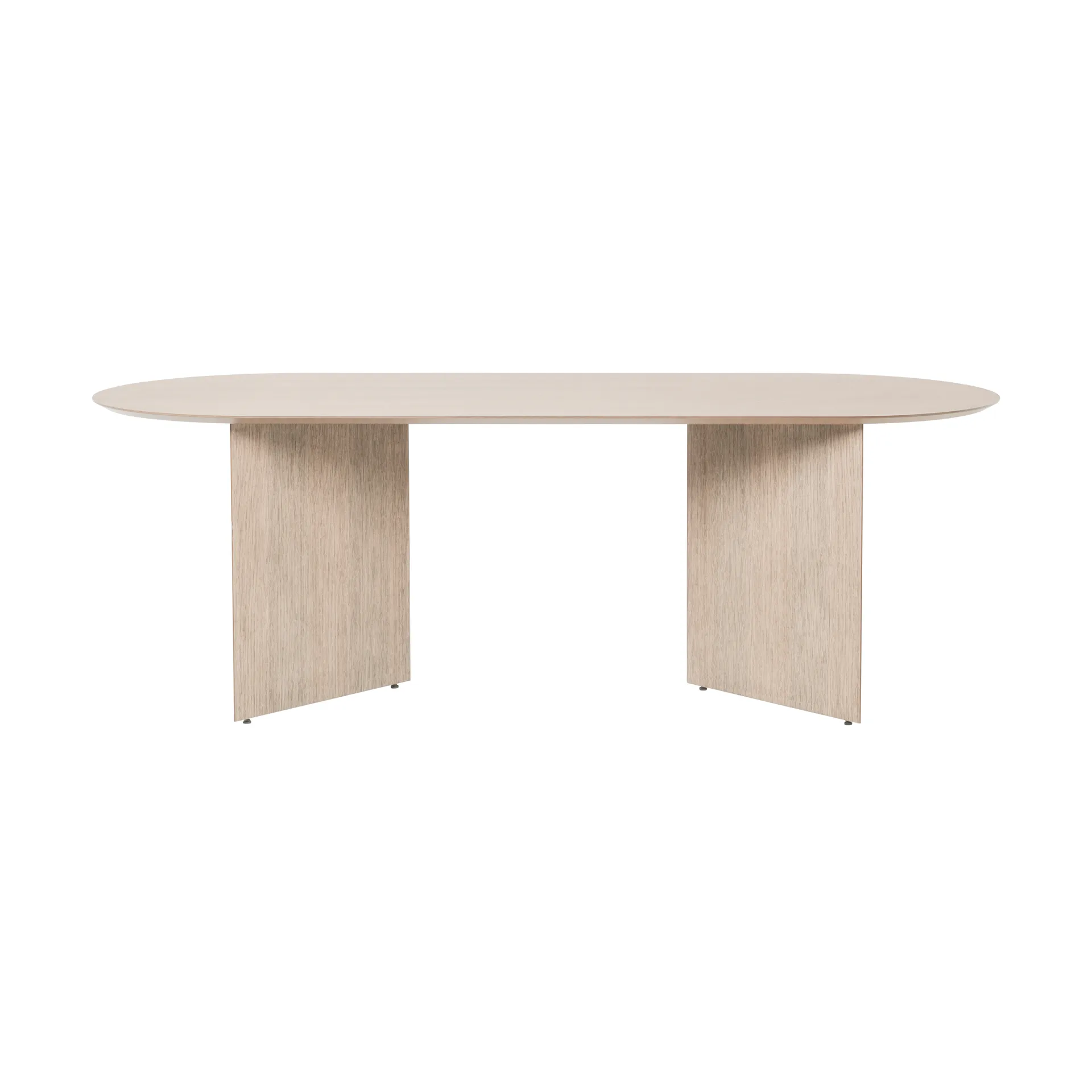 Mingle dining table oval, Oak natural veneer. angled leg oak Ferm Living