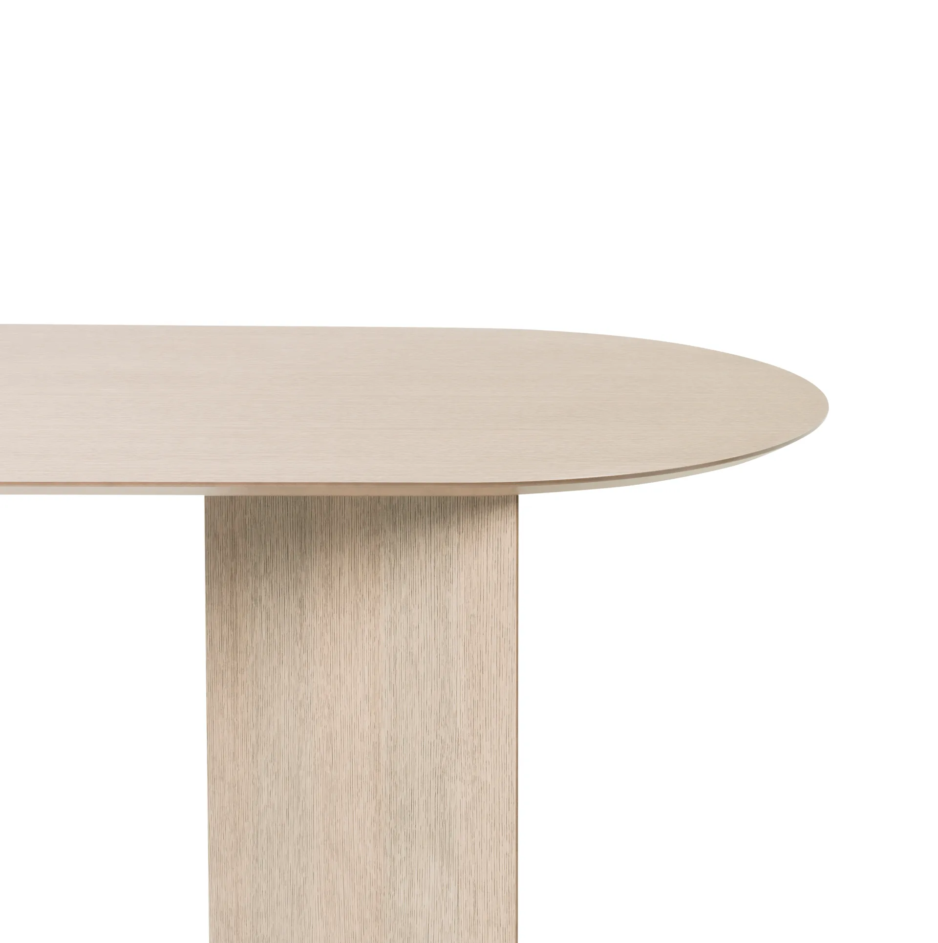 Mingle dining table oval, Oak natural veneer. angled leg oak Ferm Living