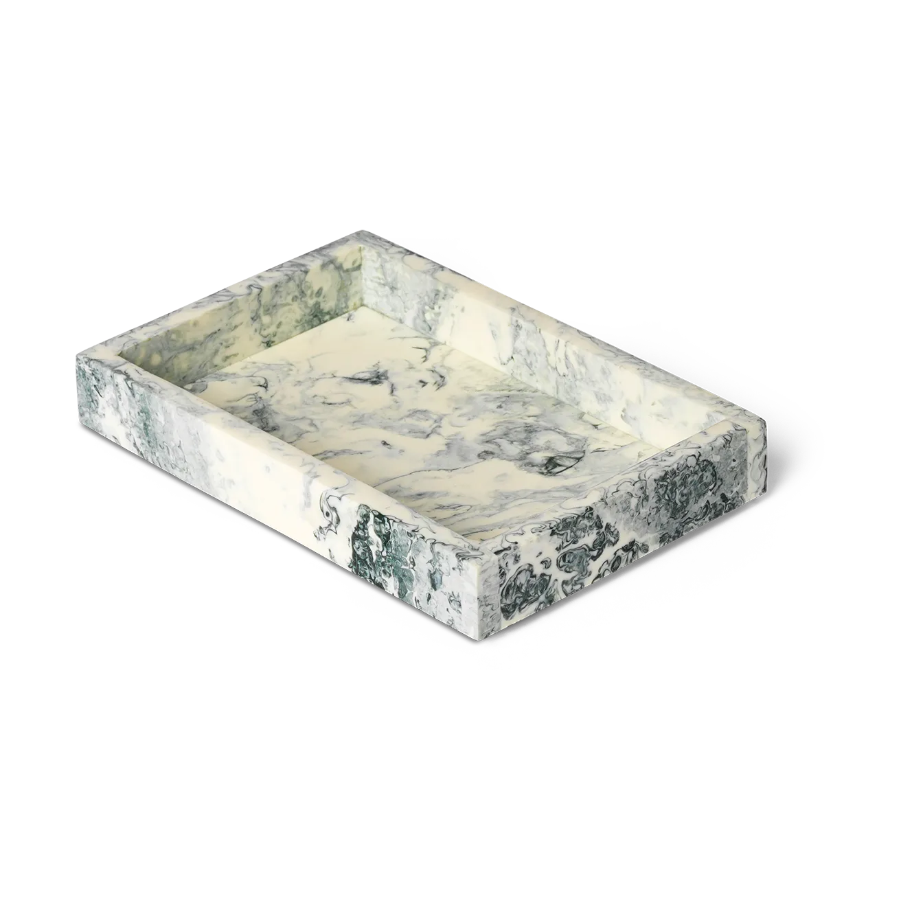 Mist decorative tray 10x15 cm, Emerald-off white Ferm Living