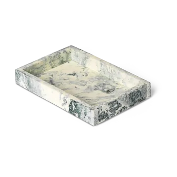 Mist decorative tray 10x15 cm - Emerald-off white - Ferm Living