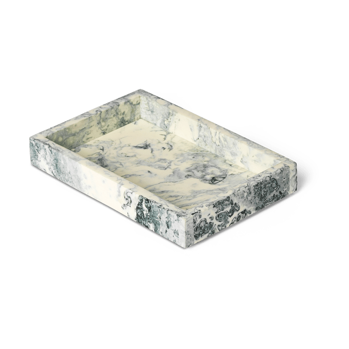 Mist decorative tray 10x15 cm - Emerald-off white - Ferm Living