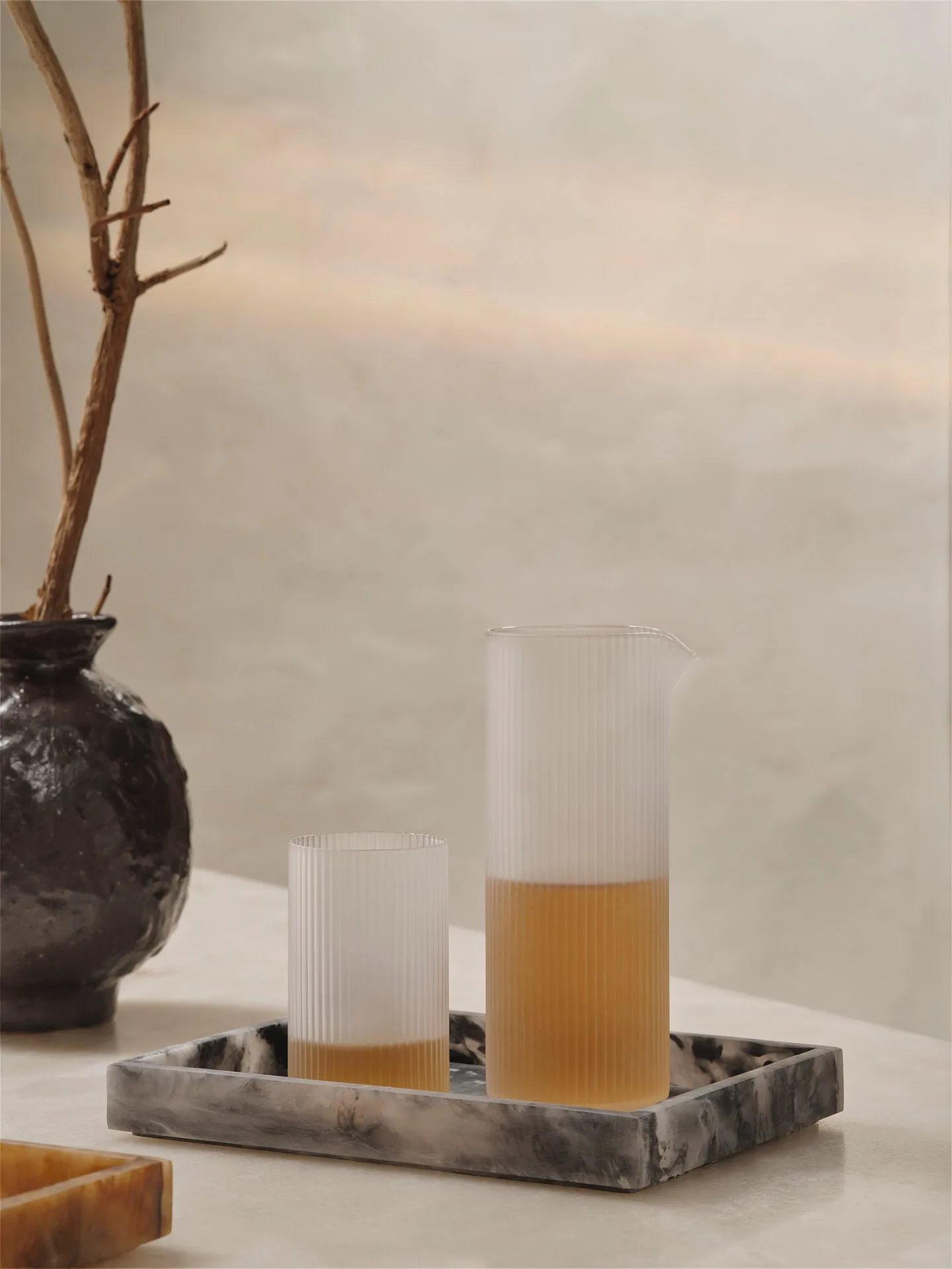 Mist decorative tray 15x20 cm, Charcoal Ferm Living