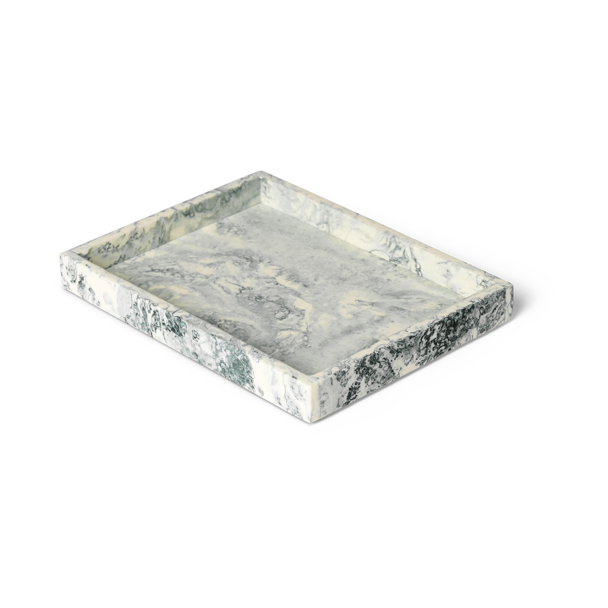 Ferm Living Mist decorative tray 15x20 cm Emerald-off white