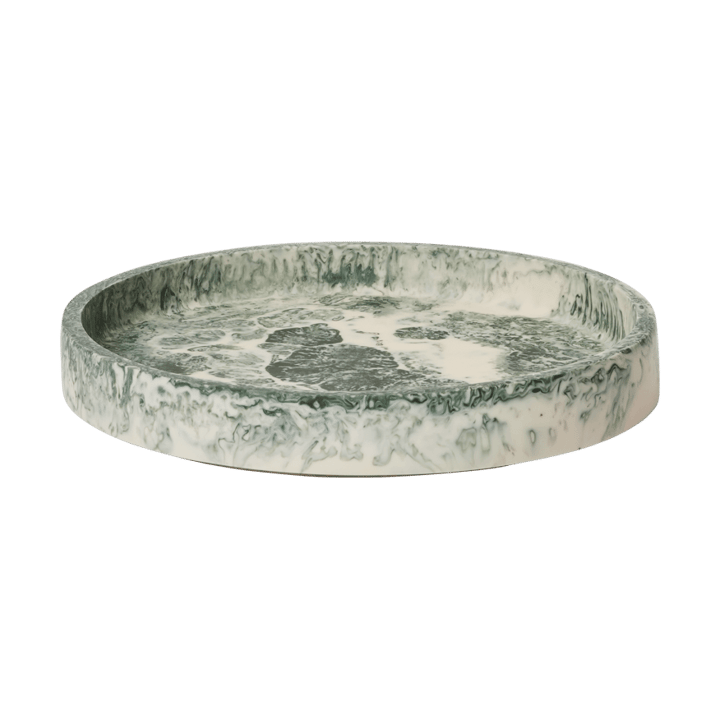 Mist decorative tray Ø20 cm - Emerald-off-white - Ferm Living