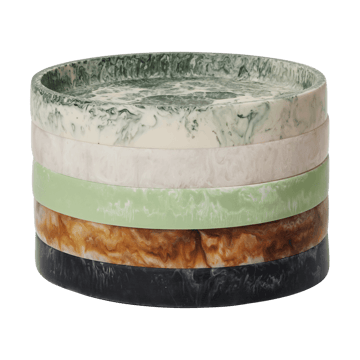 Mist decorative tray Ø20 cm - Emerald-off-white - Ferm Living