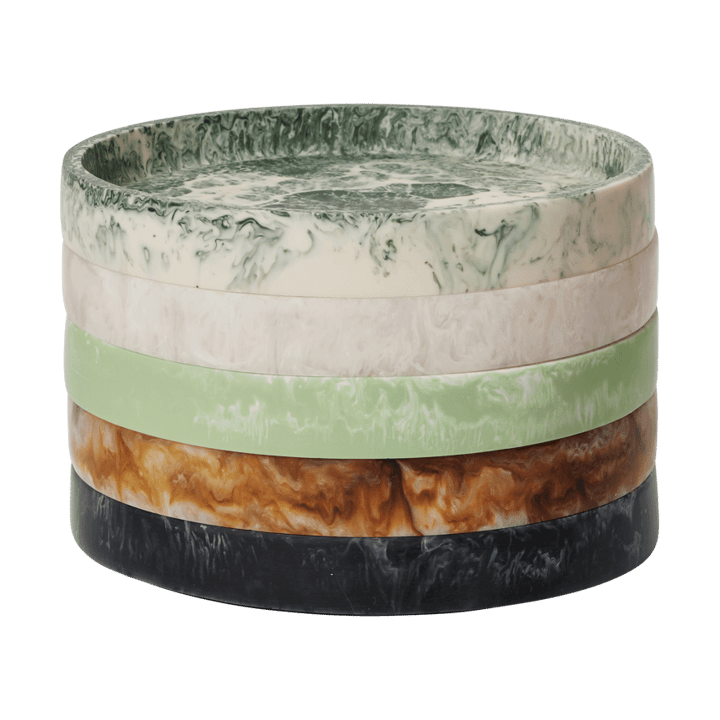 Mist decorative tray Ø20 cm, Emerald-off-white Ferm Living
