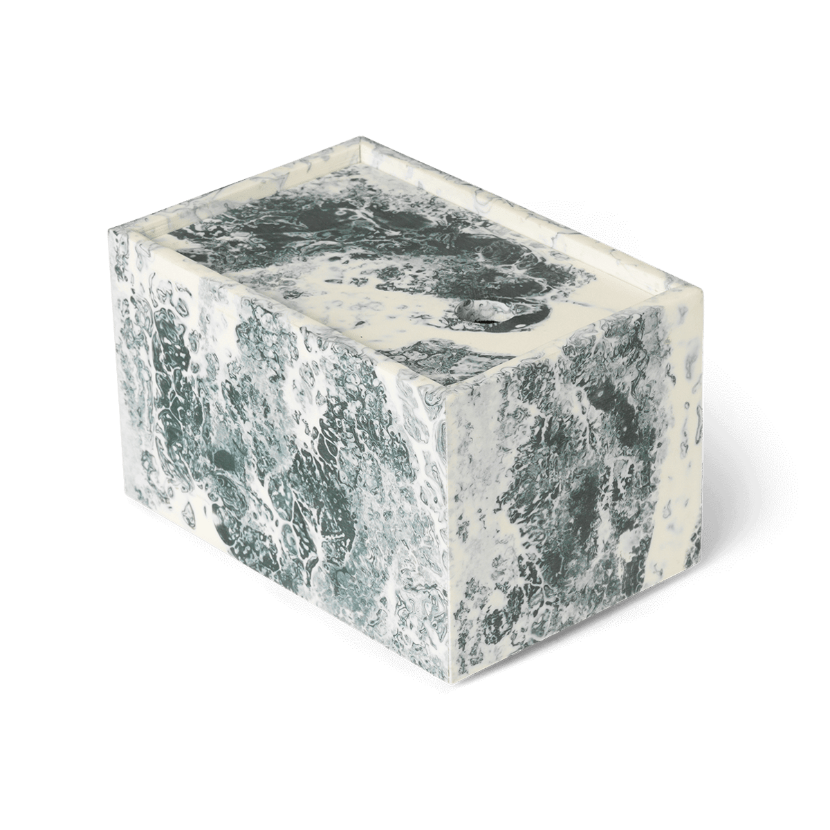 Ferm Living Mist storage box 10x15 cm Emerald-off white