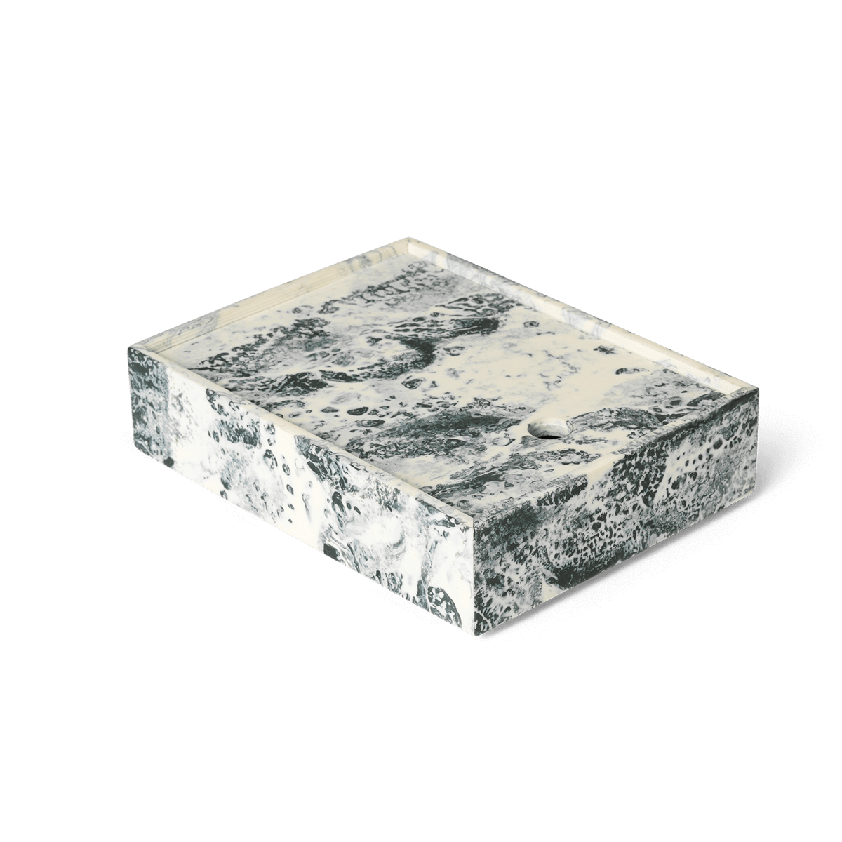 Ferm Living Mist storage box 15x20 cm Emerald-off white