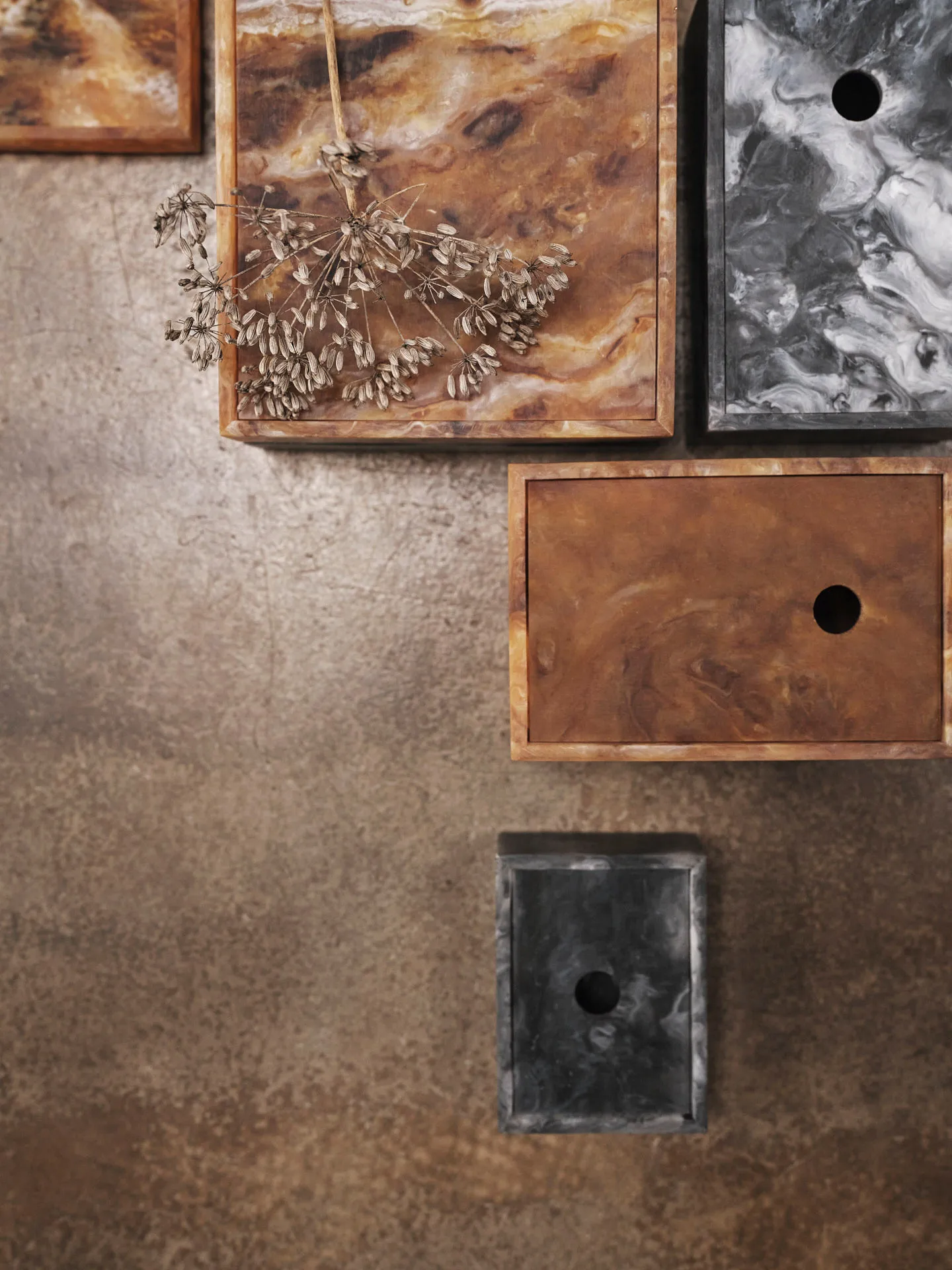 Mist storage box 7,5x10 cm, Charcoal Ferm Living