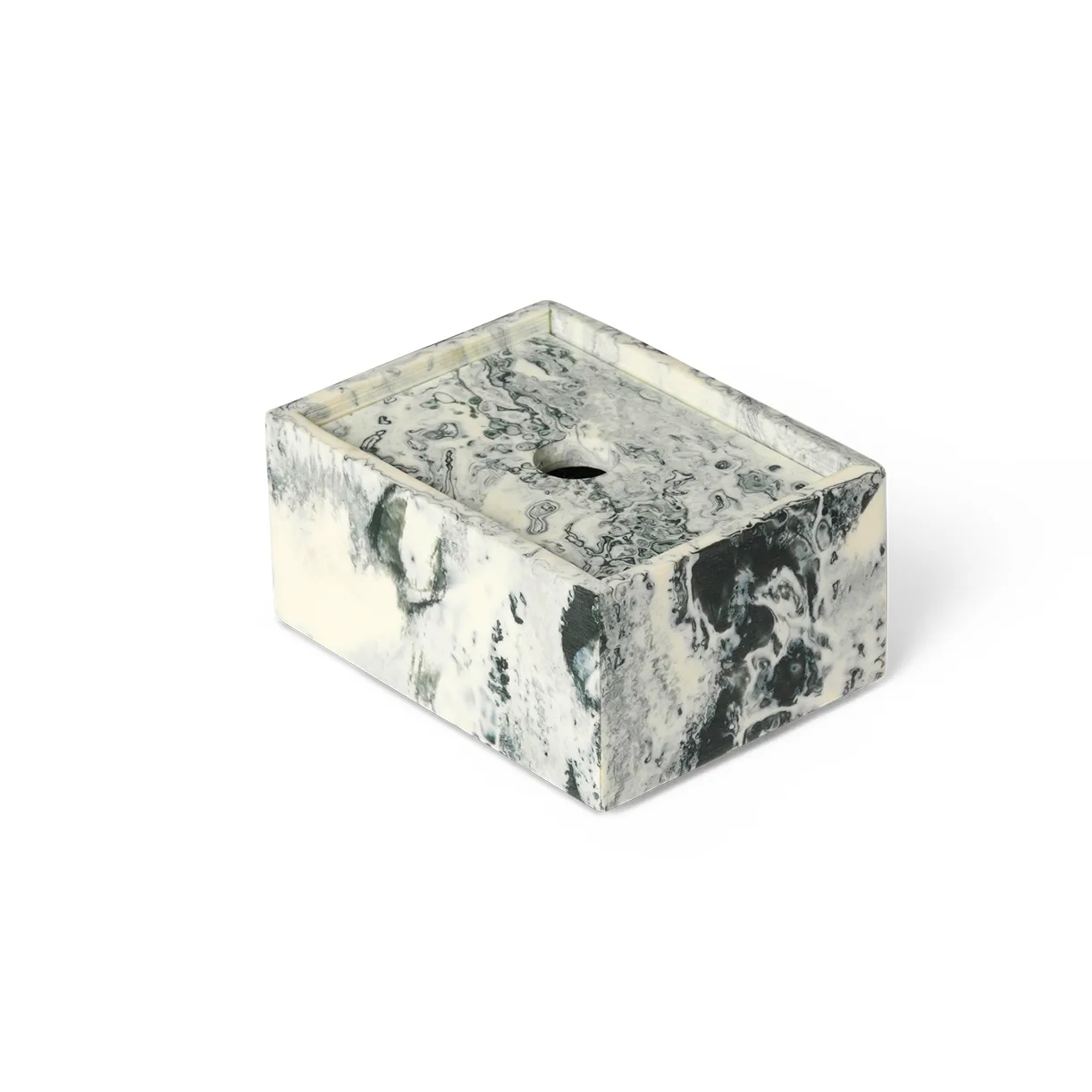 Ferm Living Mist storage box 7,5x10 cm Emerald-off white