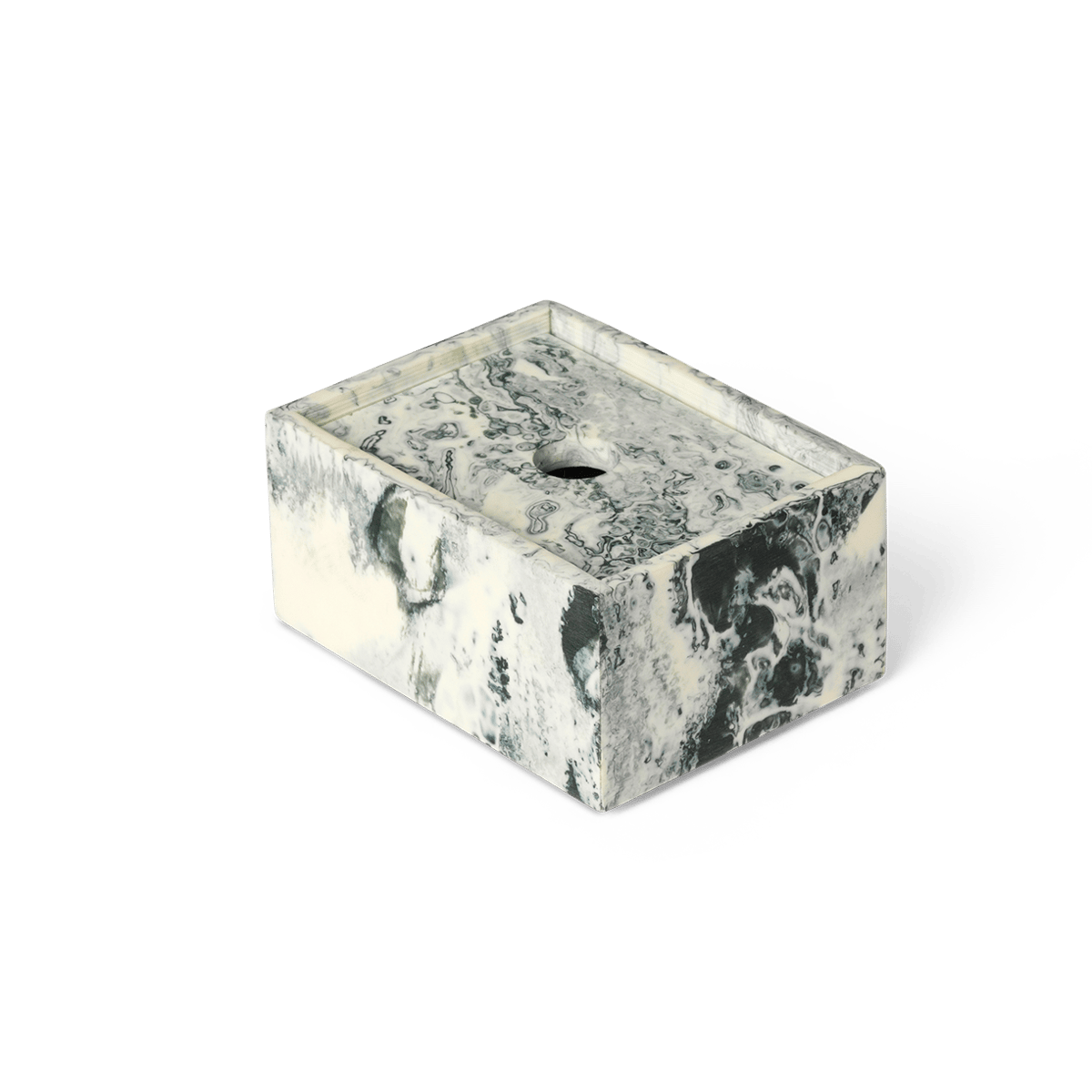 Ferm Living Mist storage box 7,5x10 cm Emerald-off white