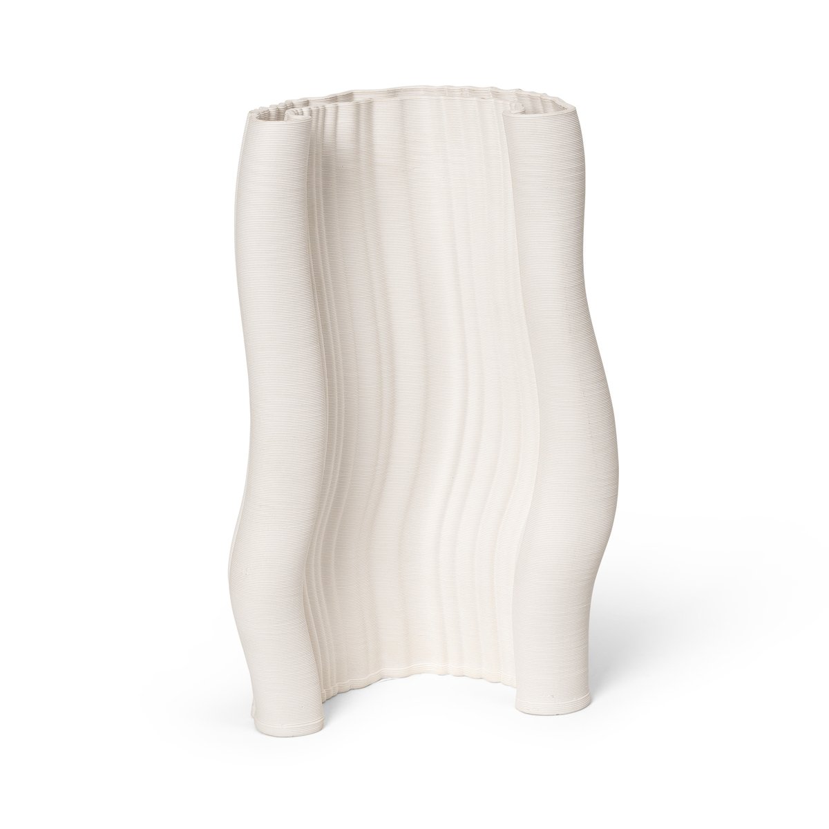 Ferm Living Moire vase 19x30 cm Off-white | Scandinavian Design | Vases | White
