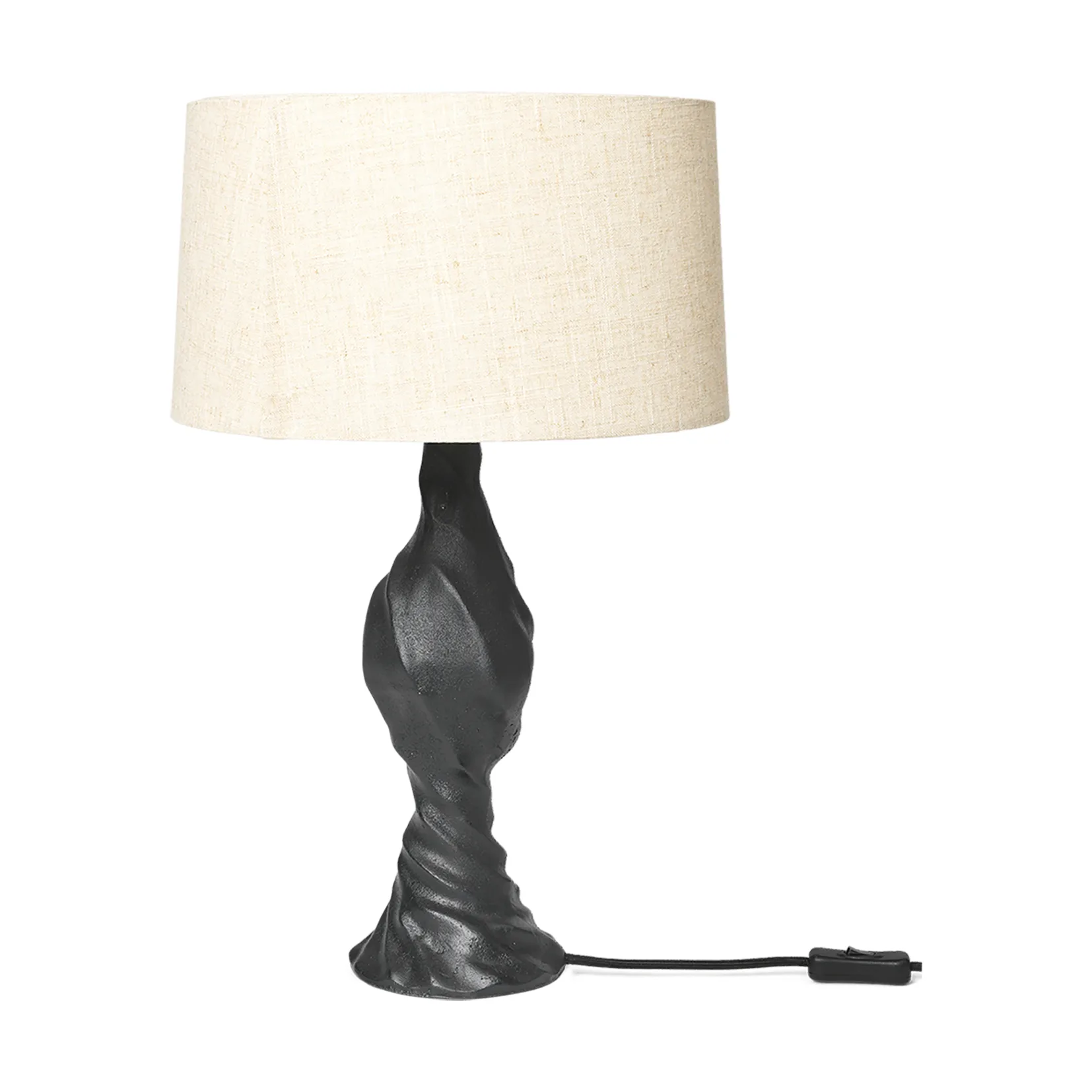 Moltan lamp base 40 cm, Black Ferm Living