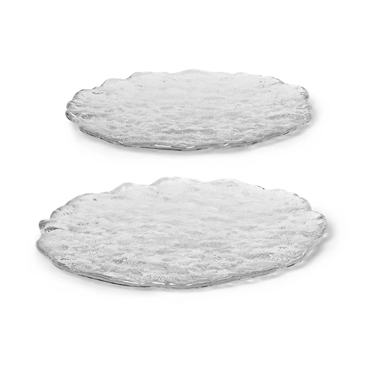 Ferm Living Momento glass coaster 2-pack o21 cm | Scandinavian Design | Christmas decorations | Transparent
