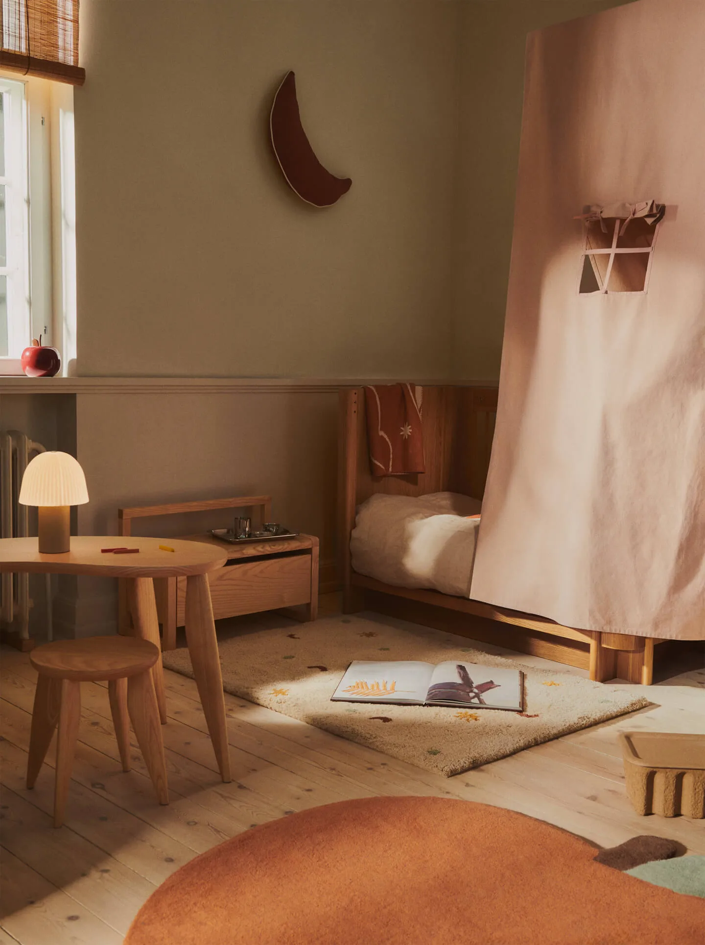 Moon cushion, Brown clay, 31x8x47 cm Ferm Living