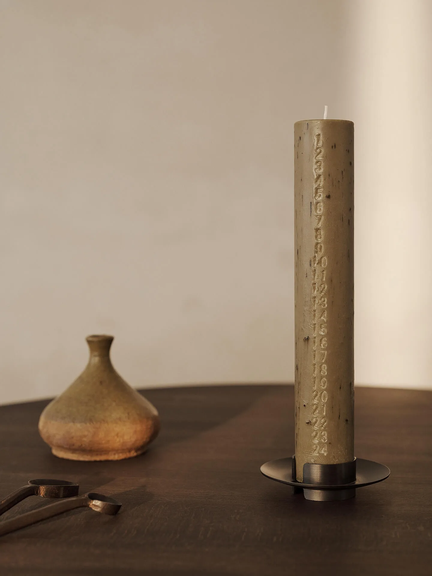 Mura calender candle, Ash brown Ferm Living