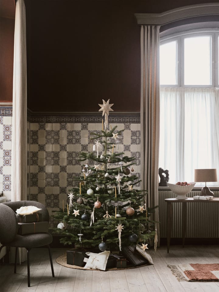 Mushroom ornament Christmas tree decoration 4 pieces - Faded white - ferm LIVING