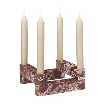 Newel module candlestick 4 pieces - Red - Ferm Living