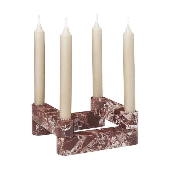Newel module candlestick 4 pieces, Red Ferm Living