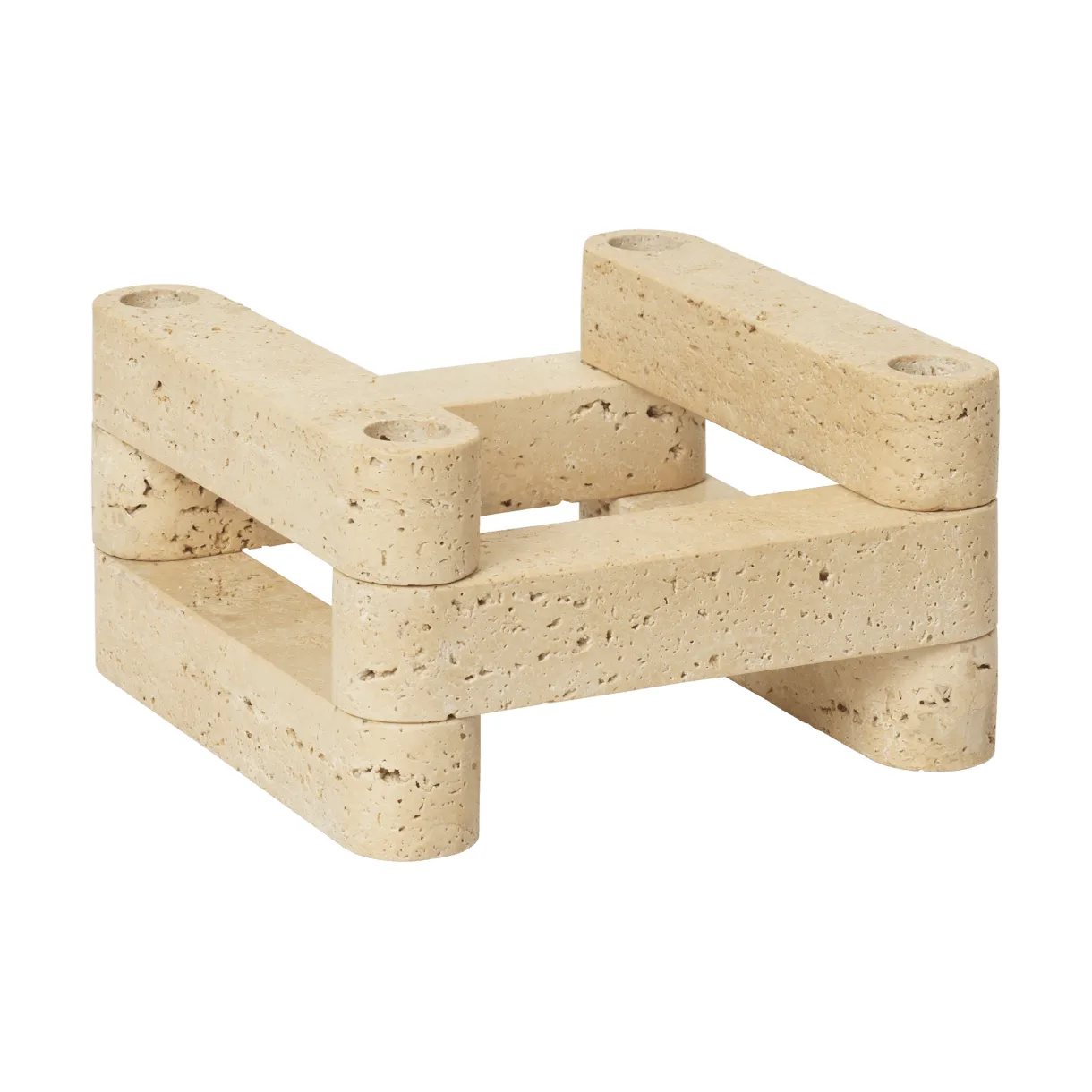 Ferm Living Newel module candlestick 6 pieces Travertine