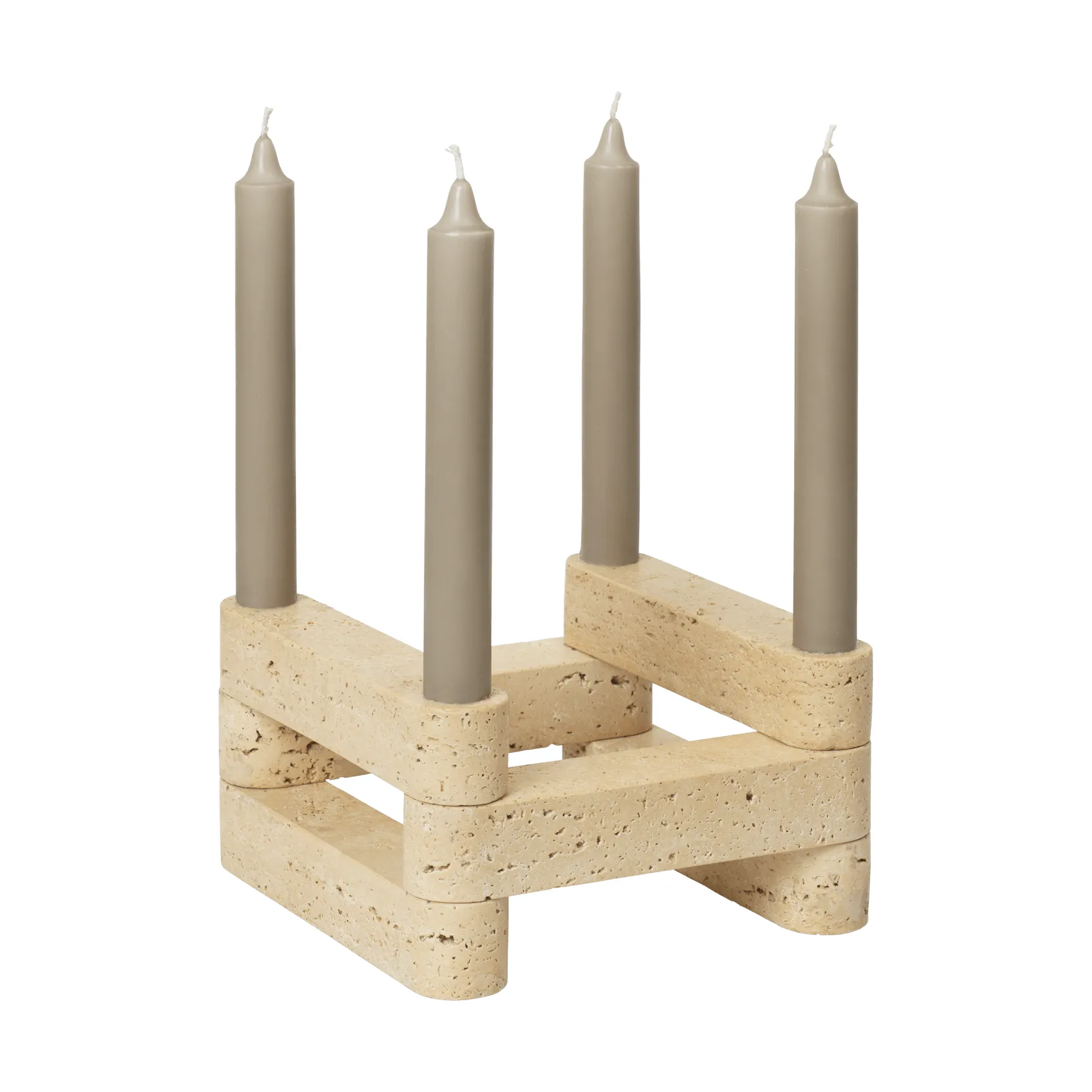 Newel module candlestick 6 pieces
, Travertine Ferm Living