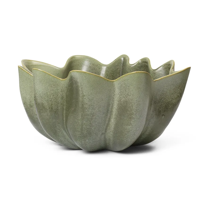 Ferm Living Nium bowl o22 cm Dark Sage | Scandinavian Design | Decorative bowls | Green