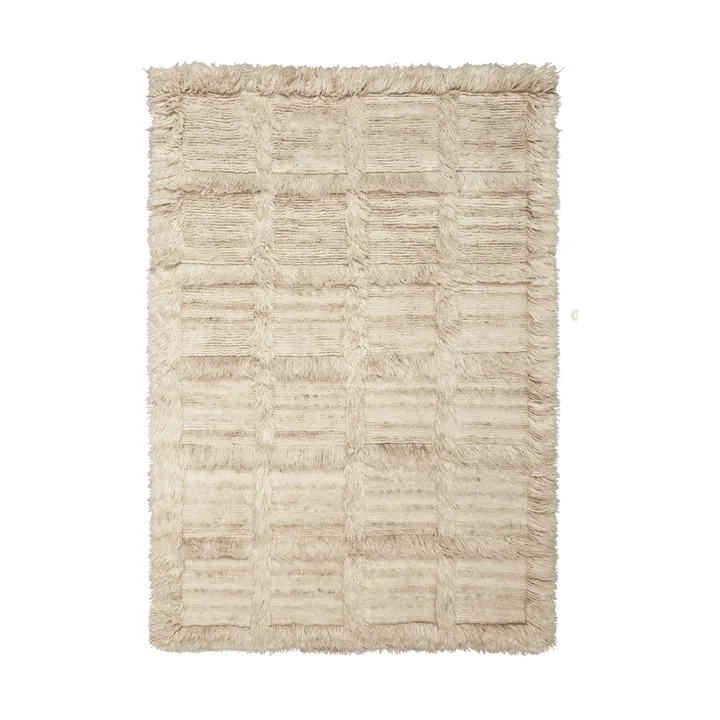 Norte grid rug - Natural, 160x235 cm - Ferm Living