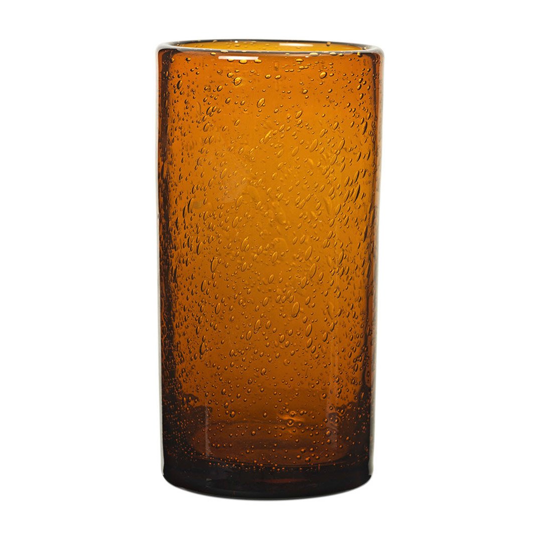 Ferm Living Oli water glass high 22 cl Amber | Scandinavian Design | Drinking glasses & tumblers | Orange