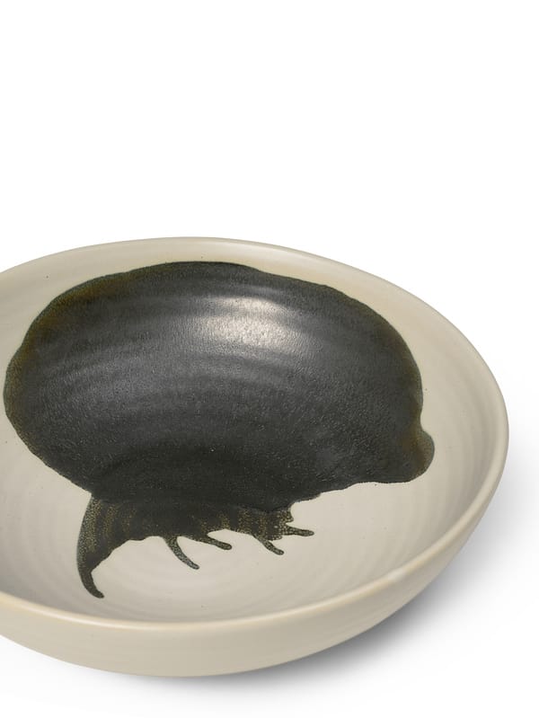Omhu bowl large ⌀28 cm - off white-charcoal - ferm LIVING