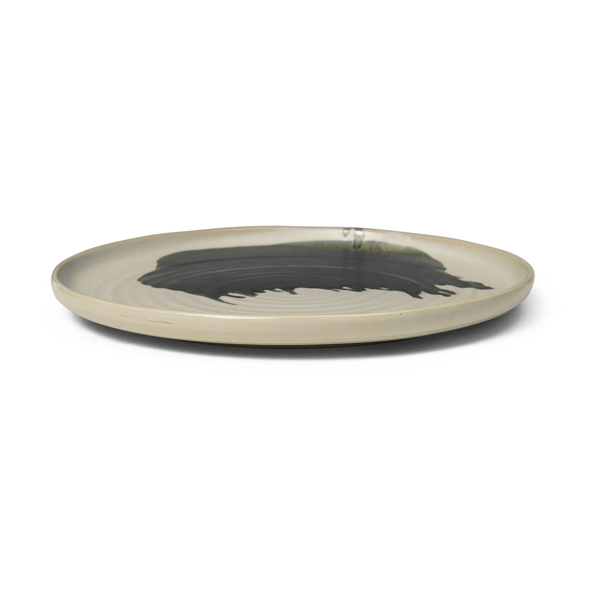 Omhu Centrepiece serving plate ⌀36 cm, off white-charcoal Ferm Living