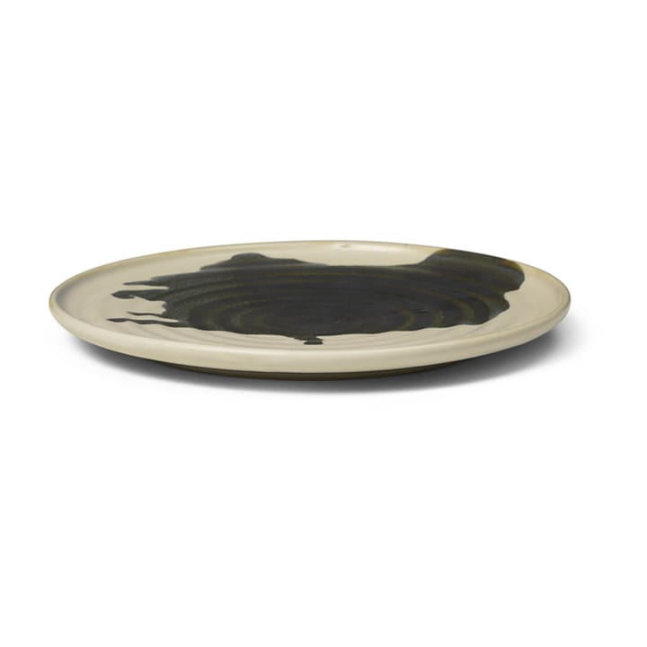 Omhu small plate ⌀21 - off white-charcoal - Ferm LIVING