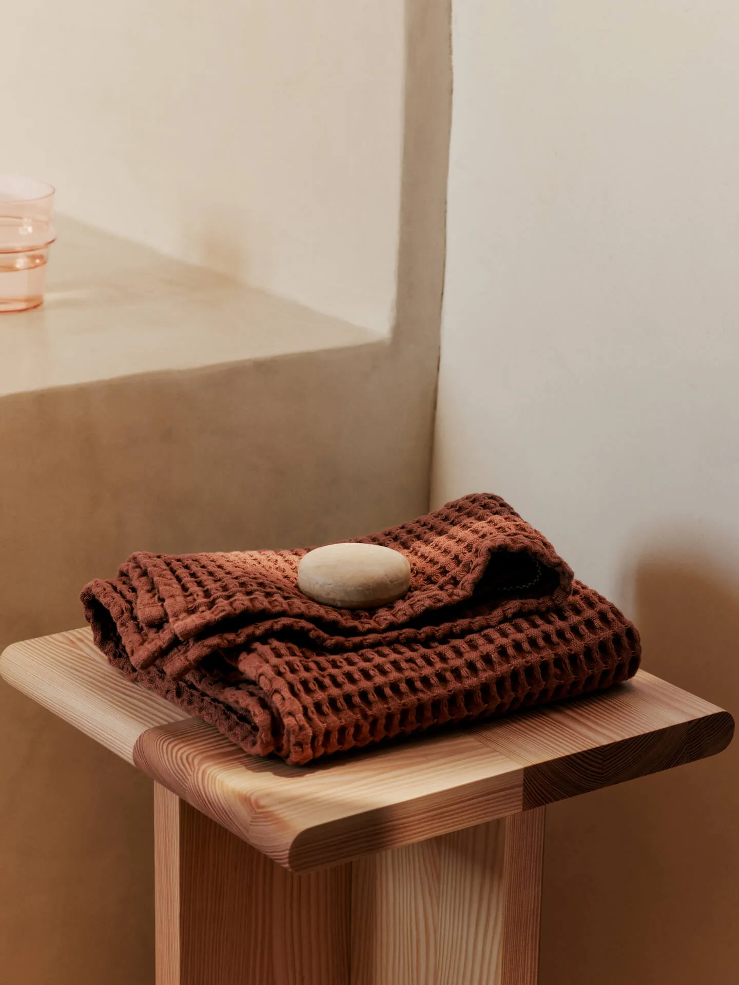 Organic towel 50x100 cm, Brown Clay Ferm Living